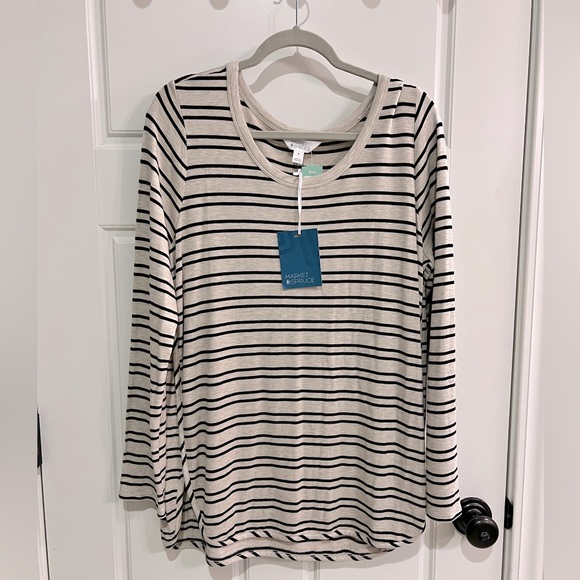 Market and Spruce Striped Pullover - Picture 1 of 3